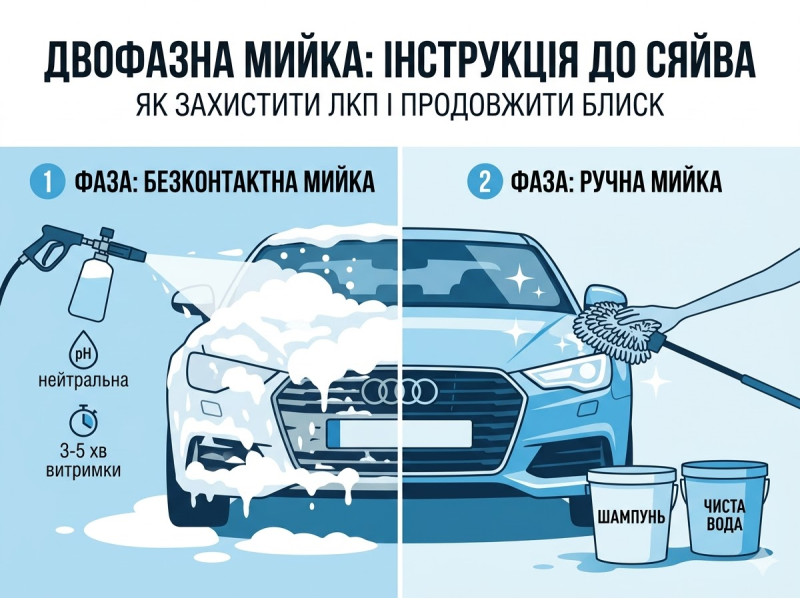 Двухфазная мойка: почему одного шампуня недостаточно и как не убить ЛКП?