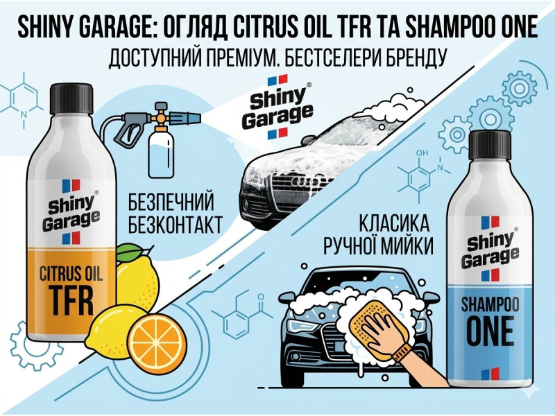 Shiny Garage: Доступный премиум. Обзор Citrus Oil TFR и Shampoo One
