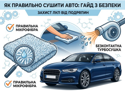 Как правильно сушить авто после мойки, чтобы не поцарапать ЛКП