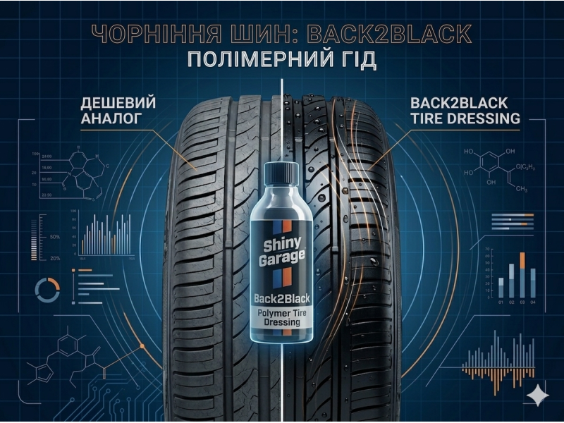 Чернение резины: Shiny Garage Back2Black Polymer Tire Dressing против дешевых аналогов