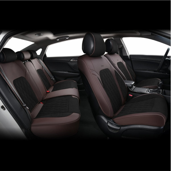 Комплект 3D чехлов для сидений Beltex Malibu, Black-Brown