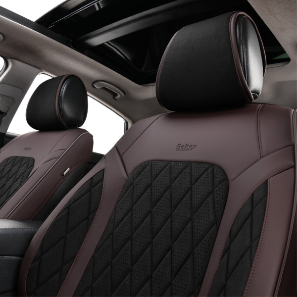 Комплект 3D чехлов для сидений Beltex Malibu, Black-Brown