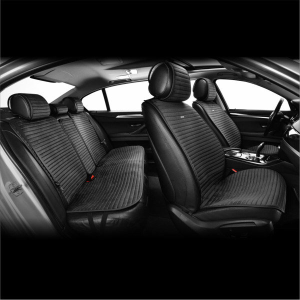 Комплект премиум накидок для сидений CarLife Sport, Black