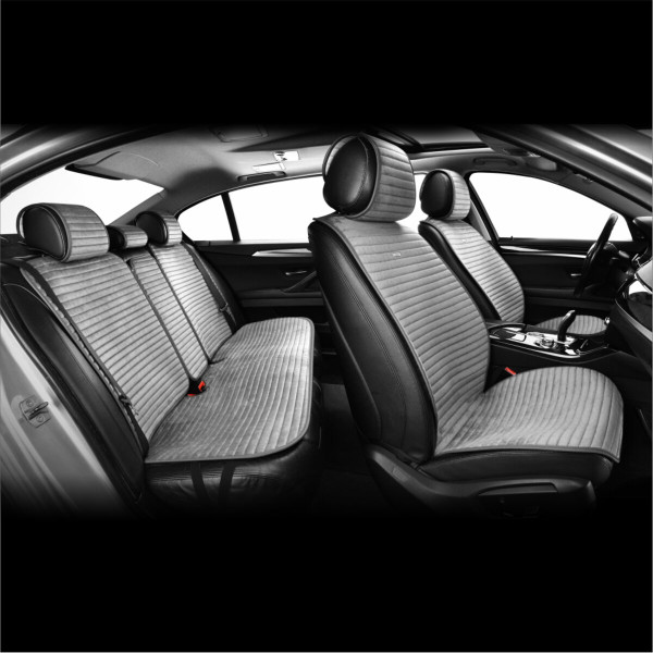 Комплект премиум накидок для сидений CarLife Sport, Grey