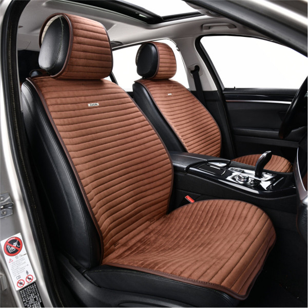 Комплект премиум накидок для передних сидений CarLife Sport, Coffee