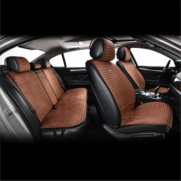 Комплект премиум накидок для сидений CarLife Sport, Coffee