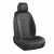 Комплект премиум накидок для передних сидений CarLife Racer, Black