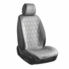 Комплект премиум накидок для передних сидений CarLife Racer, Grey