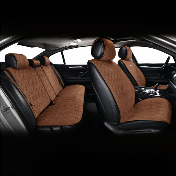 Комплект премиум накидок для сидений CarLife Racer, Coffee