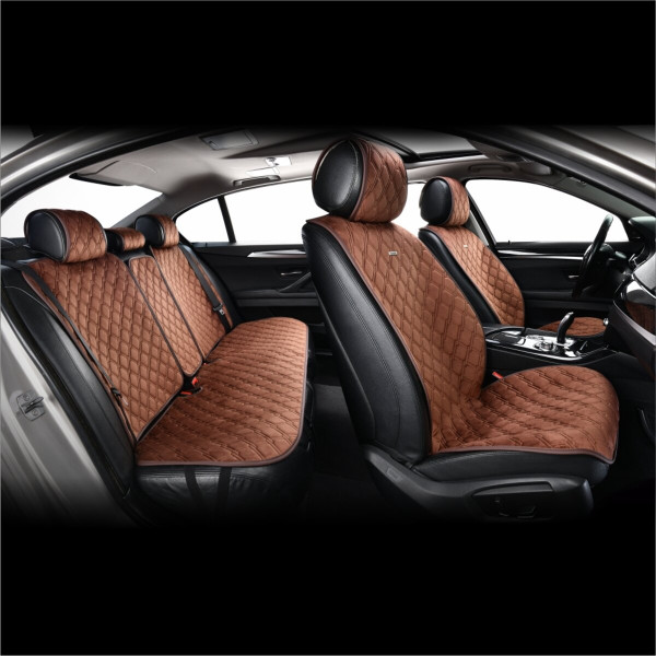 Комплект премиум накидок для сидений CarLife Turbo, Coffee