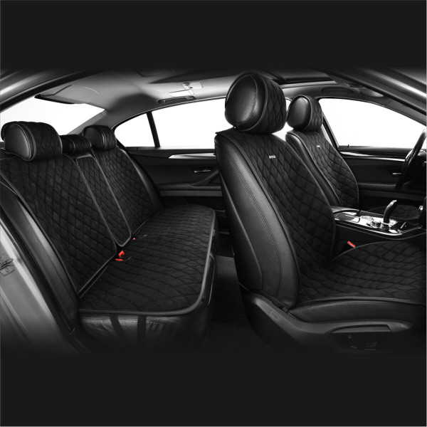 Комплект премиум накидок для сидений CarLife Nitro, Black