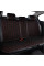 Комплект премиум накидок для сидений CarLife Nitro, Black-Red