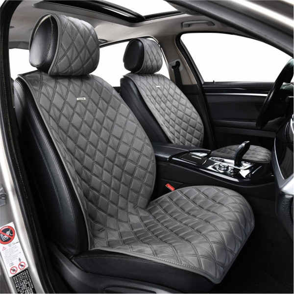 Комплект премиум накидок для передних сидений CarLife Nitro, Grey