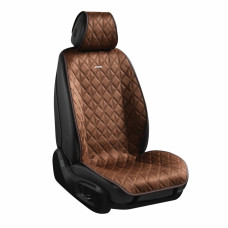 Комплект премиум накидок для передних сидений CarLife Nitro, Coffee