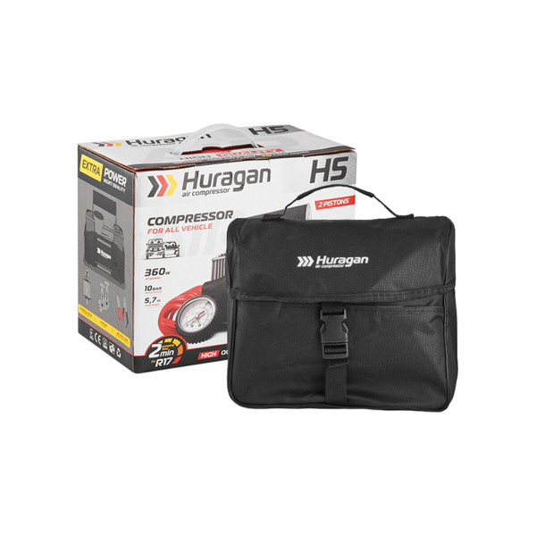 Компрессор автомобильный Huragan H5 10 Атм 85 л/мин 360 Вт (5905325518894)