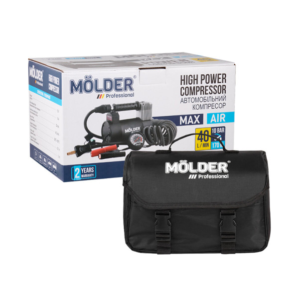 Автомобільний компресор Molder Max Air 10 Атм 40 л/мин 170 Вт (5905325514513)
