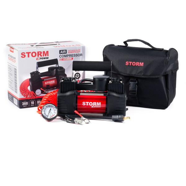 Компрессор автомобильный Storm Bi-Power 10 Атм 85 л/мин 360 Вт