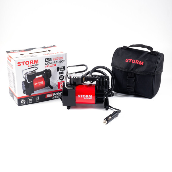 Автомобильный компрессор Storm Big Power Autostop 10 Атм 37 л/мин 170 Вт (20320)