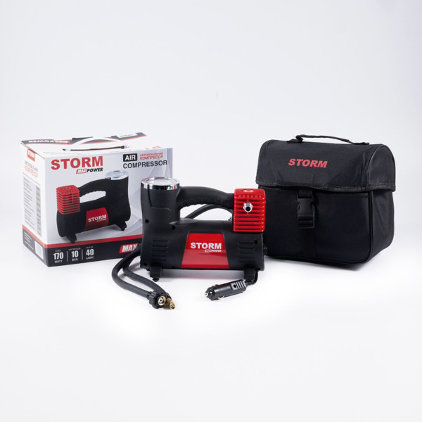 Автомобильный компрессор Storm Max Power 10 Атм 40 л/мин 170 Вт (20500)