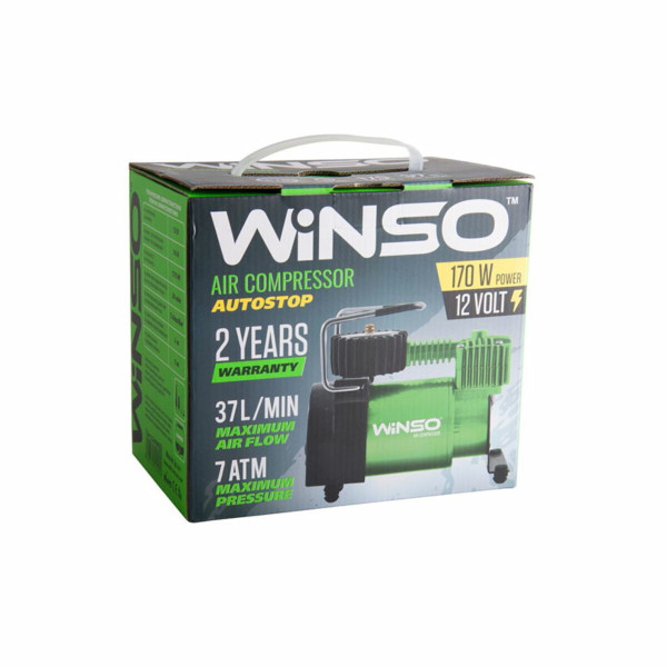 Автокомпресор Winso 124000 7 Атм 37 л/хв 170 Вт з автостопом (5907648383968)