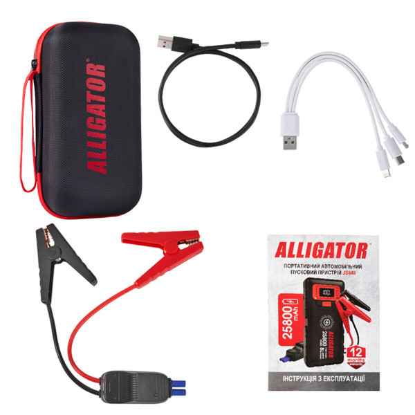 Пусковое устройство Alligator JS843 800A/1600A 20000mAh со Smart-клеммами