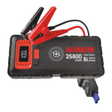 Пусковое устройство Alligator JS848 1500A/2500A 25800mAh со Smart-клемами и беспроводной зарядкой