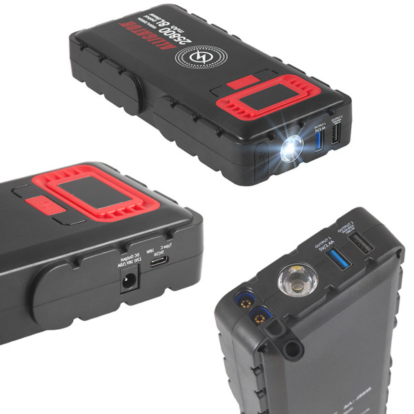 Пусковое устройство Alligator JS848 1500A/2500A 25800mAh со Smart-клемами и беспроводной зарядкой