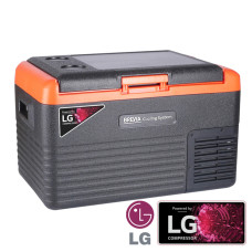 Портативный автомобильный холодильник Brevia 30л с компрессором LG (22515)