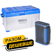 Автомобильный холодильник Brevia 25л 22400 + портативная зарядная станция Brevia ePower 96Ah