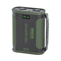 Универсальная мобильная батарея Brevia ePower 96000mAh 307.2Wh LiFePo4, Black/Green (44196MG)