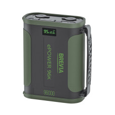 Универсальная мобильная батарея Brevia ePower 96000mAh 307.2Wh LiFePo4, Black/Green (44196MG)