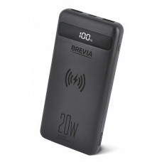 Повербанк Brevia 10000mAh 20W Wireless Qi10W Li-Pol, LCD (45118)