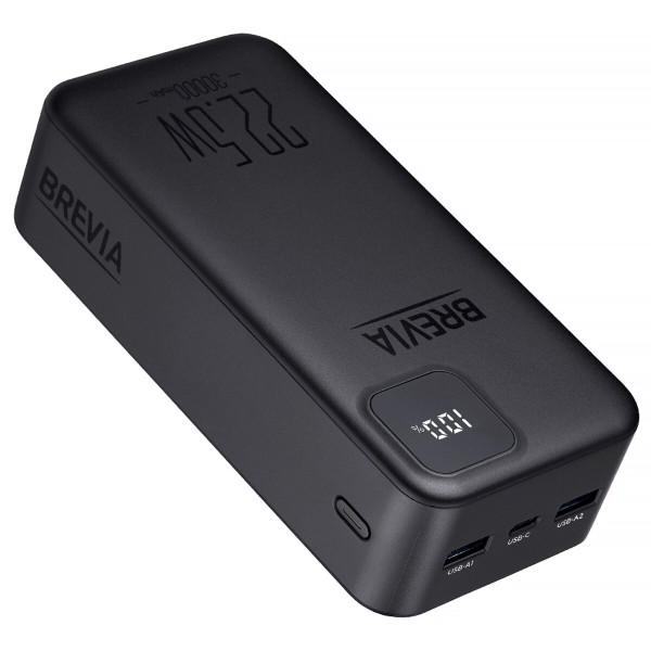 Универсальная мобильная батарея Brevia 30000mAh 22,5W Li-Pol, LCD (45320PB)