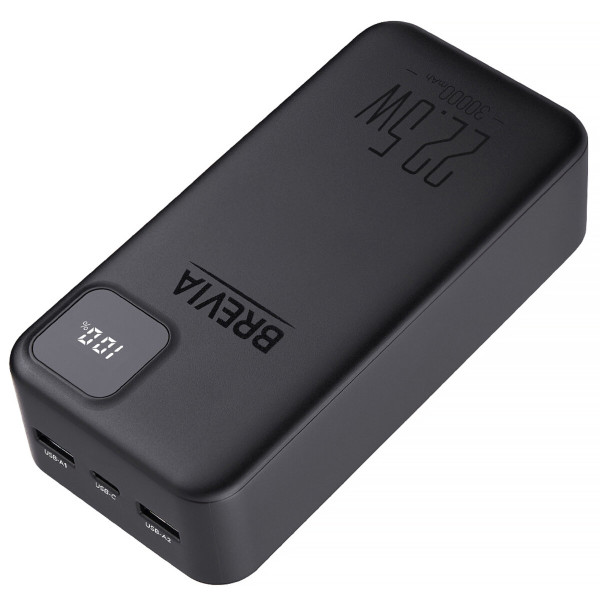Универсальная мобильная батарея Brevia 30000mAh 22,5W Li-Pol, LCD (45320PB)