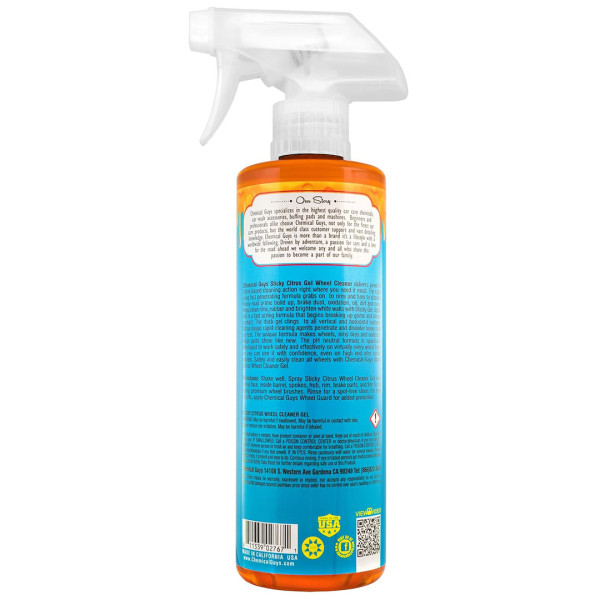 Гель для чистки дисков и шин Chemical Guys Sticky Citrus Wheel Cleaner Gel, 473 мл (CLD105_16)