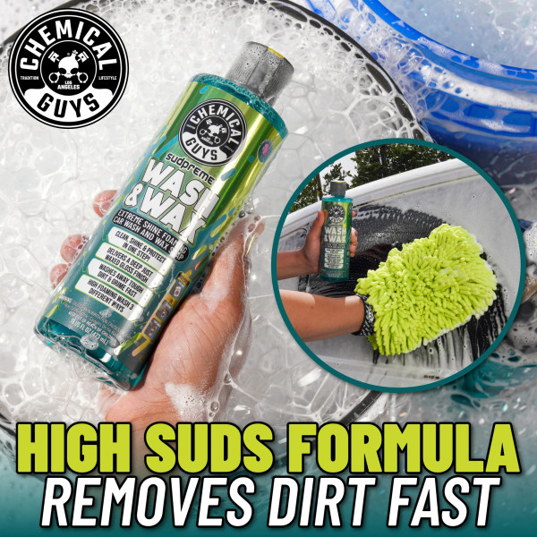 Автошампунь з карнаубівським воском Chemical Guys Sudpreme Wash & Wax, 473 мл (CWS102_16)