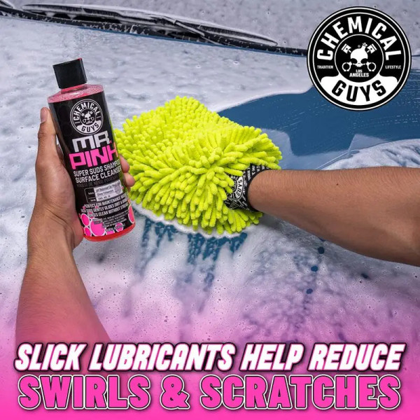 Автошампунь для ручной мойки Chemical Guys Mr. Pink Super Suds Superior Surface Cleanser Car, 473 мл (CWS402_16)