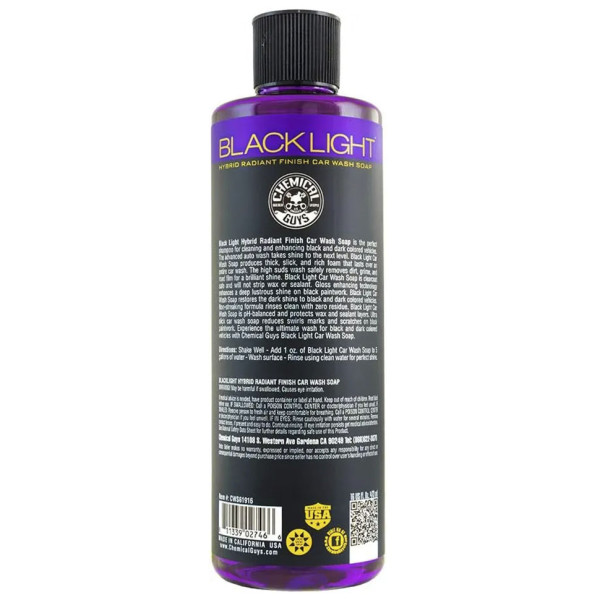 Автошампунь для темных оттенков авто Chemical Guys Black Light Car Wash Soap, 473 мл (CWS619_16)