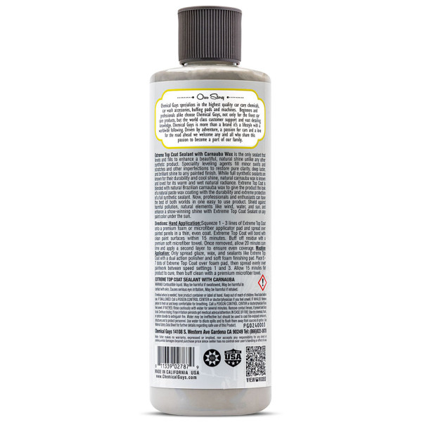 Полироль с карнаубским воском Chemical Guys Extreme Top Coat, 473 мл (WAC210_16)