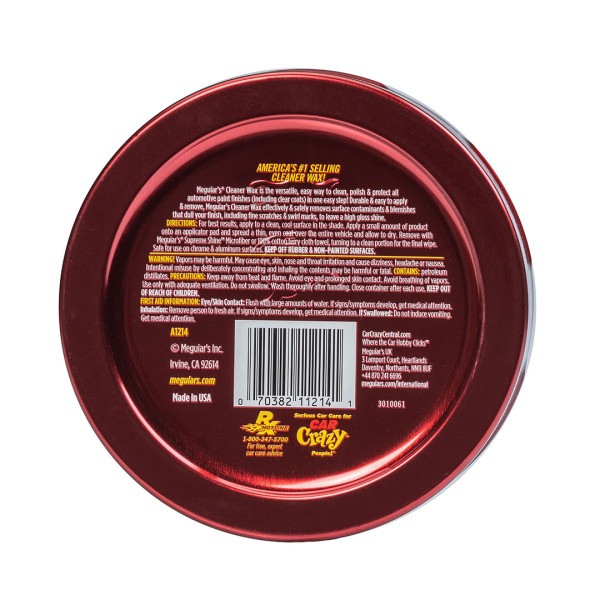 Очищающий твердый воск Meguiar's Cleaner Wax Paste, 311 г (A1214)