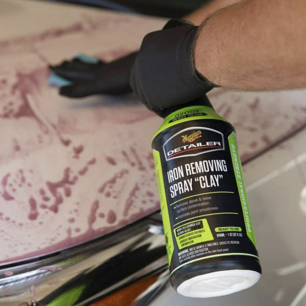 Очиститель кузова от металлических вкраплений Meguiar's Iron Removing Spray Clay, 945 мл (DRTU200232)