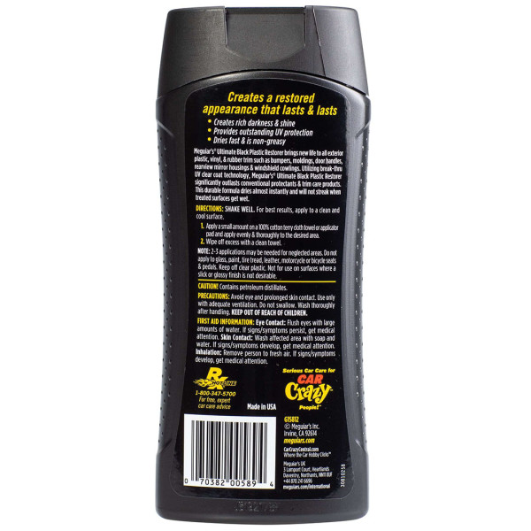 Лосьон для чернения наружного пластика Meguiar's Ultimate Black Plastic Restorer Lotion, 355 мл (G15812EU)