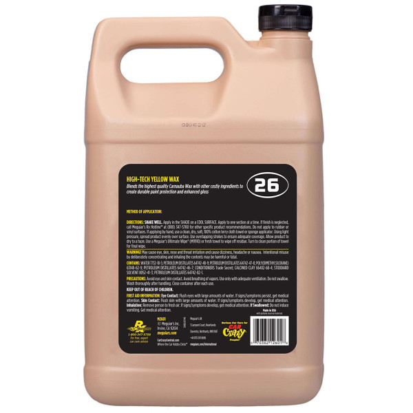Натуральный желтый воск Meguiar's Professional Hi-Tech Yellow Wax, 3.78 л (M2601)