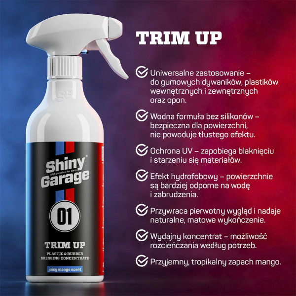 Консервант для резины и пластика Shiny Garage Trim Up, 5 л