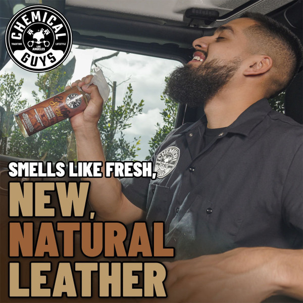 Ароматизатор и нейтрализатор запахов с ароматом новой кожи Chemical Guys Leather Scent Air Freshener, 118 мл (AIR102_04)