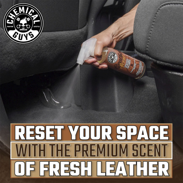 Ароматизатор и нейтрализатор запахов с ароматом новой кожи Chemical Guys Leather Scent Air Freshener, 118 мл (AIR102_04)