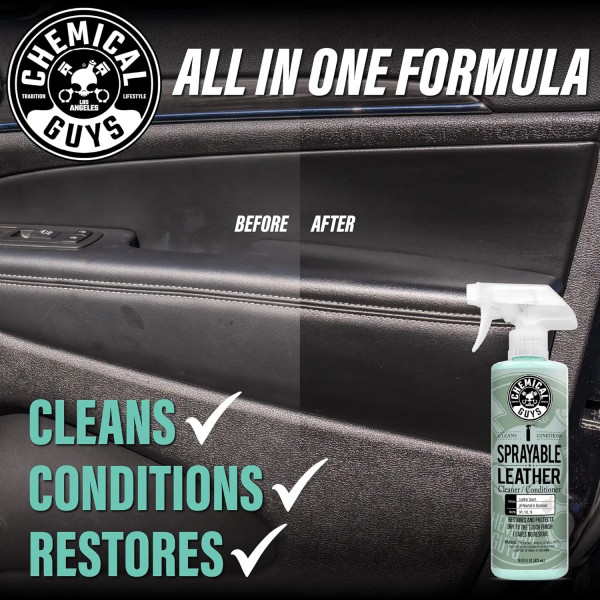 Очиститель-кондиционер для кожи Chemical Guys Sprayable Leather Cleaner & Conditioner in One, 473 мл