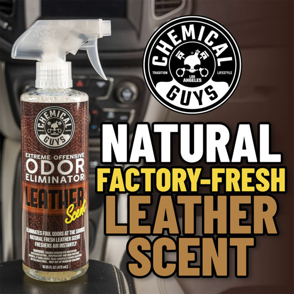 Ароматизатор и нейтрализатор запахов с ароматом кожи Chemical Guys Extreme Offensive Odor Eliminator Leather Scent, 473 мл (SPI221_16)