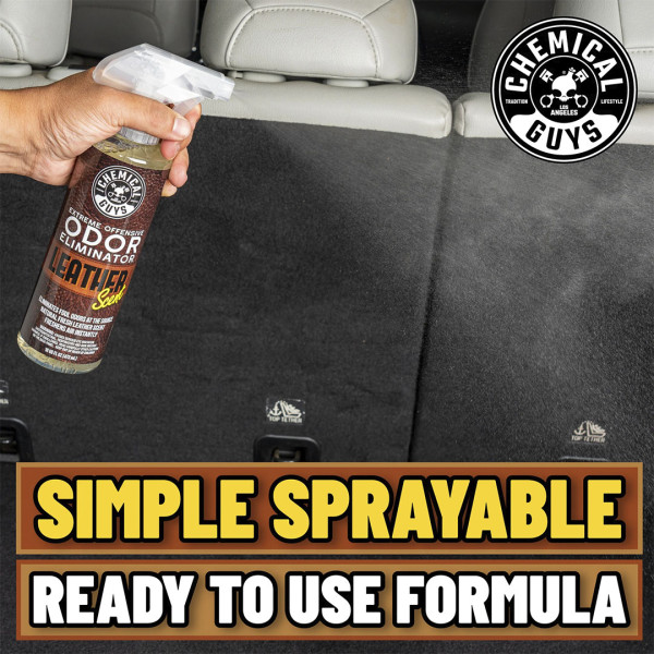 Ароматизатор и нейтрализатор запахов с ароматом кожи Chemical Guys Extreme Offensive Odor Eliminator Leather Scent, 473 мл (SPI221_16)