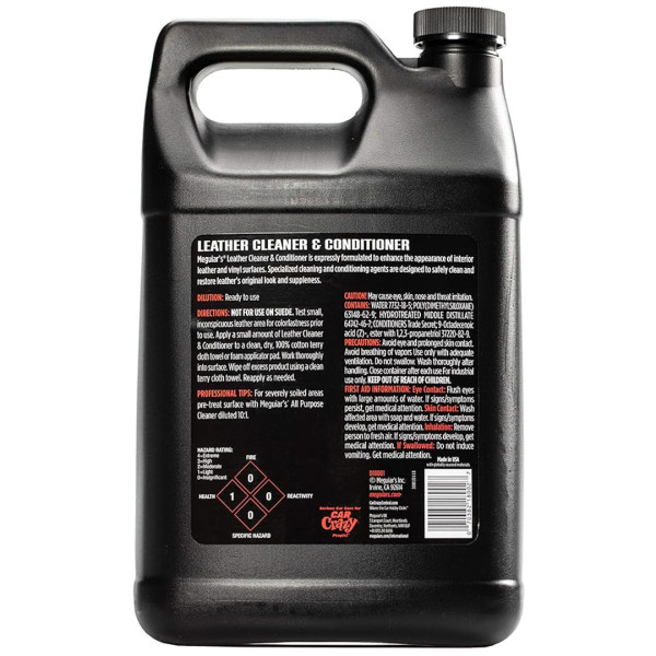 Очиститель и кондиционер для кожи Meguiar's Detailer Leather Cleaner and Conditioner, 3.78 л (D18001)